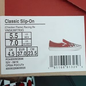 Checker Flame slip-on Vans